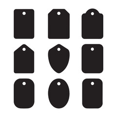 Collection of Blank Price Tags in Various Shapes for Design Inspiration