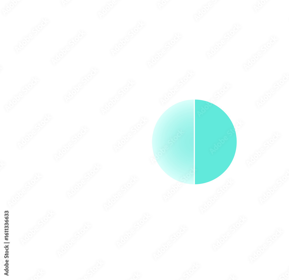 Poster abstract muted teal circle sound wave minimalist design element.