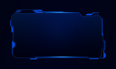Sci fi futuristic user interface, HUD template frame design, Technology abstract background	
