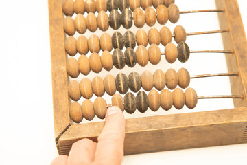 Old accounts for calculation. The calculator is old.
