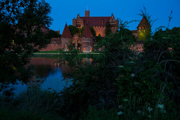Malbork Castle in Poland,the largest park stone castle in the world