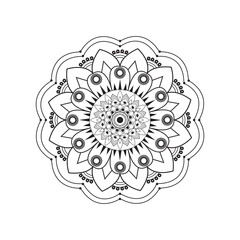 Geometric Mandala Vector | Abstract Symmetrical Tattoo & Wall Decor Design