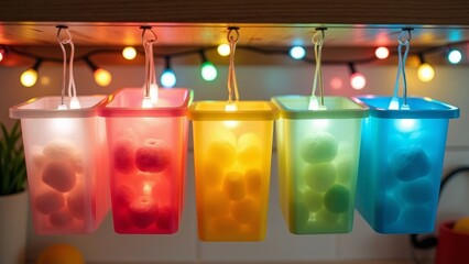 Color Ice Grid Scene Image