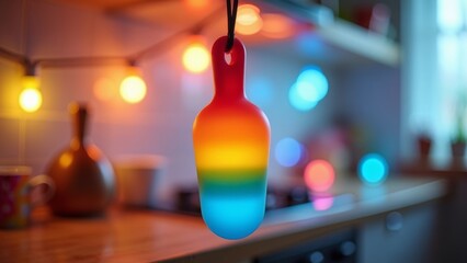 Close up of Colorful Spoon Pendant