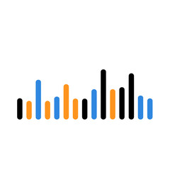 A colorful and minimalist illustration of an audio icon and frequency wave, ideal for music and audio-related design projects