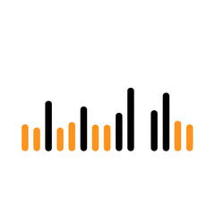minimalist illustration of an audio icon and frequency wave, ideal for music and audio-related design projects