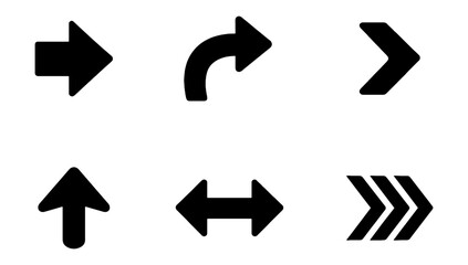 Collection of directional arrows pointing various ways