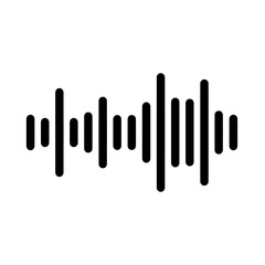 A professional and minimalist illustration of an audio icon and frequency wave, ideal for music and audio-related design projects