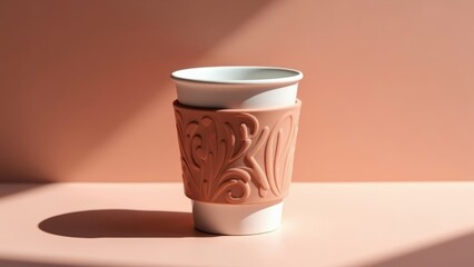 Pink cup scene image