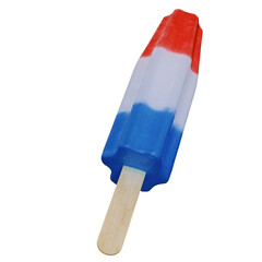 Isolated Rotated Rocket Popsicle 3D Illuistration On Trasparent Background