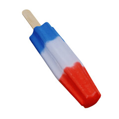 Isolated Rotated Rocket Popsicle 3D Illuistration On Trasparent Background