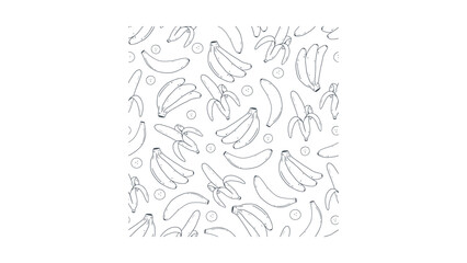 Fresh banana sketch pattern perfect for food blogs, healthy eating, or kitchen decor, ideal for branding and design projects