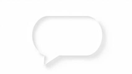 Naklejka premium Abstract communication concept featuring an empty speech bubble on a white background.