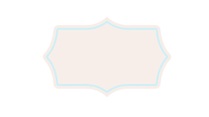Fototapeta premium Elegant blank label with soft colors and stylish outline, perfect for branding, product packaging, or custom designs