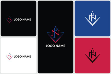 Elegant PN Lettermark Logo Collection Design