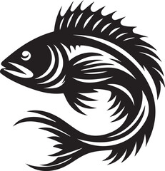 Minimal Black Fish Logo Vector – Silhouette Icon for Seafood and Fishing Brand Design