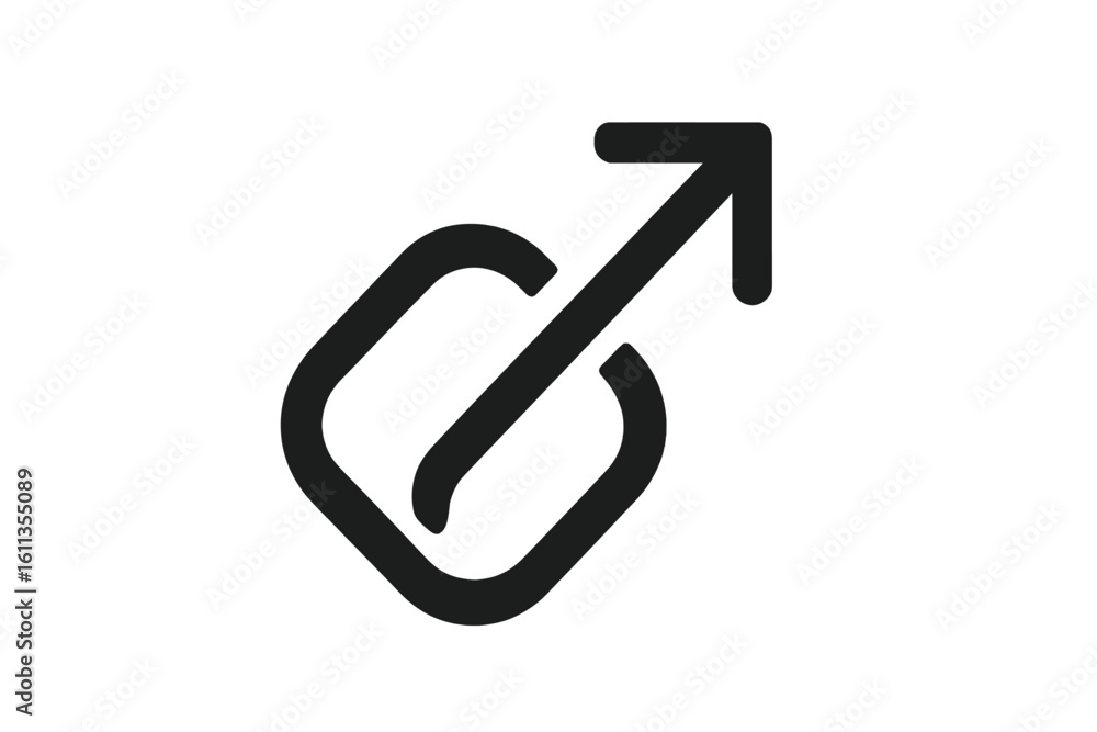 Poster external link icon vector symbol. arrow redirect web navigation sign. website ui element transparent