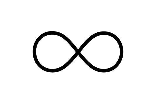 Infinity symbol endless loop mathematical sign eternal unlimited concept continuous flow seamless figure eight mathematical notation vector graphic design element