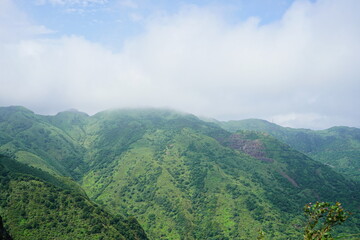 Fototapeta premium Mountain scenery sky and clouds