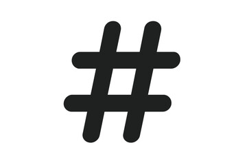 Obraz premium Hashtag symbol icon social media networking communication digital marketing web design vector illustration isolated transparent background pound sign sharp