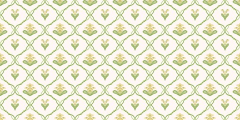 Seamless watercolour and unique floral pattern background for covers, notes, banner. Soft backgrounds colour. Watercolour art work. Flower stalk. Colourful flower. Summer Spring.