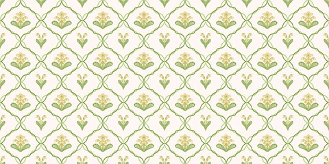 Seamless watercolour and unique floral pattern background for covers, notes, banner. Soft backgrounds colour. Watercolour art work. Flower stalk. Colourful flower. Summer Spring.