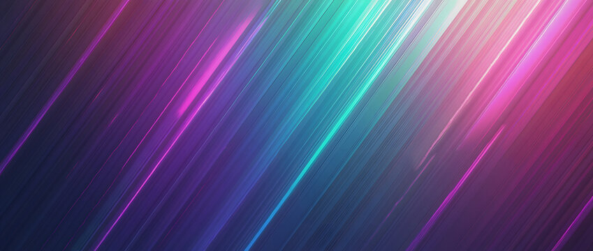 Fond fractal d&eacute;grad&eacute; en verre avec effet n&eacute;on et motif nervur&eacute;. Motif vertical abstrait dans une gamme de couleurs violettes et vertes vives. Prisme g&eacute;om&eacute;trique moderne avec aberration chromatique.