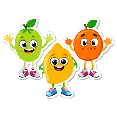 funny fruit characters