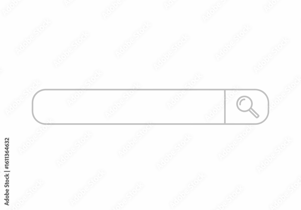 Aufkleber simple line drawing of a search bar interface element.