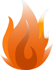 Fire icon on white background.