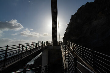 promenade at the seaside cliff of the island