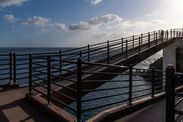 promenade at the seaside cliff of the island