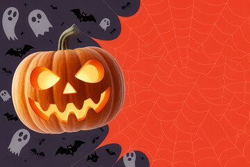 Fototapeta premium Sale Halloween Promo Background generative ai