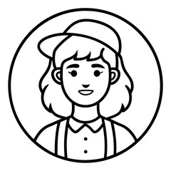 Obraz premium little girl with a big smile , painter girl