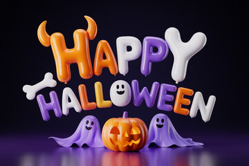 Sale Halloween Promo Background generative ai