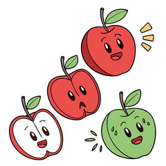 vector illustration of an apple