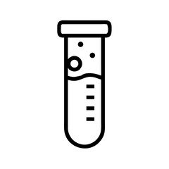 Dynamic laboratory test tube icon symbolizing scientific research innovation and chemical experimentation for medical discovery and educational purposes
