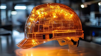 Smart construction helmets with AR blueprint overlays. 