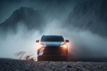 Intricate 4K Cinematic Portrayal of a Cutting-Edge Vehicle in Action