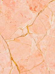 Fototapeta premium Elegant seamless peach marble texture with subtle golden veins for luxurious backgrounds and design elements