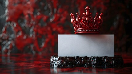 A regal crown on a blank white card perfect for a Father s Day gift