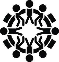 Teamwork and Collaboration Circle of People Holding Hands for Unity