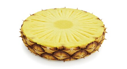 Delicious pineapple slice, a symbol of tropical freshness, isolated for culinary uses