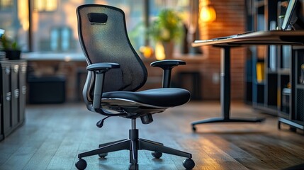 Smart chair settings dashboard for office comfort. 