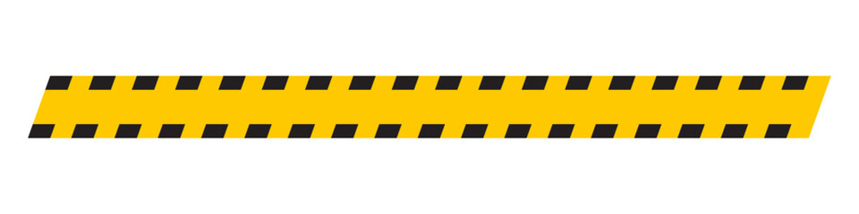 Seamless yellow caution tape with border hazard stripes, no text