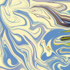 Flowing abstract swirls of pastel blue, cream, and soft lavender create a dreamy marble texture. Ideal for backgrounds, design, and visual art.