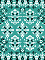 Classic Damask Seamless
Pattern - Vector Illustration for Elegant Textile
Design,Damask,Jacquard loom, Brocade, Satin weave