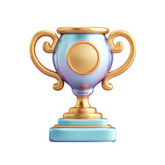 Fototapeta premium Golden Trophy Cup PNG – Champion Award Illustration Transparent Background