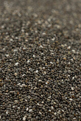 Macro Texture of Chia Seeds. Natural Grain Background.