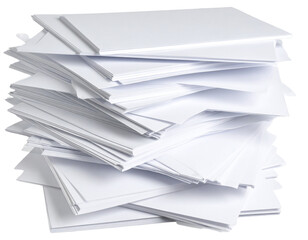  Randomly Arranged Pile of Documents and Sheets, Transparent Background PNG